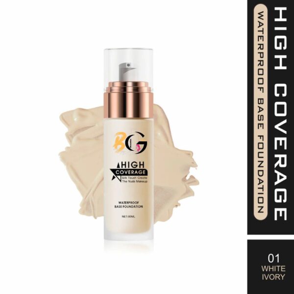 Beauties Glam High Coverage Waterproof Base Foundation - Flawless All-Day Wear - Image 3